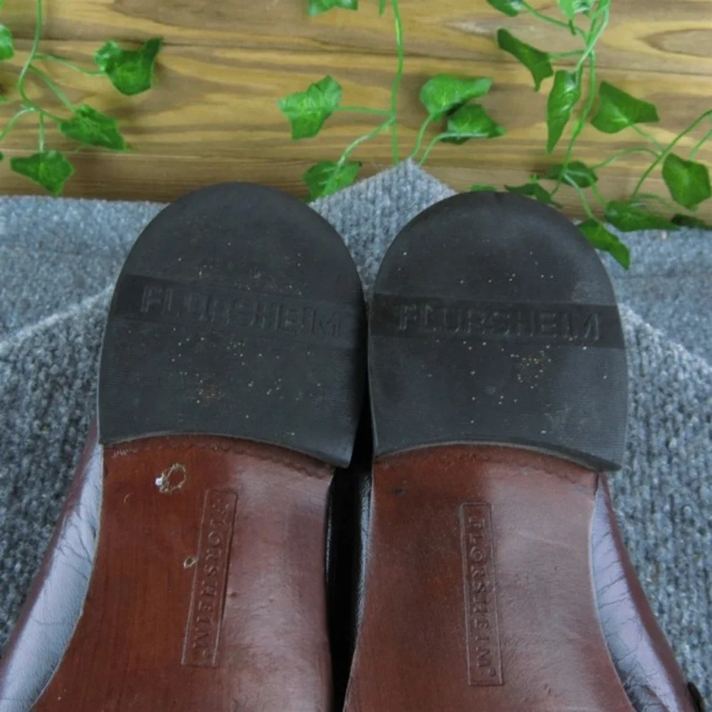 Florsheim 33455 Men Loafer Shoes Size 8.5 Medium Brown Leather‎ Slip On